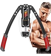 EAST MOUNT Twister Arm Exerciser with Counter Display-Adjustable 22-440lbs Hydraulic Power, Home ...
