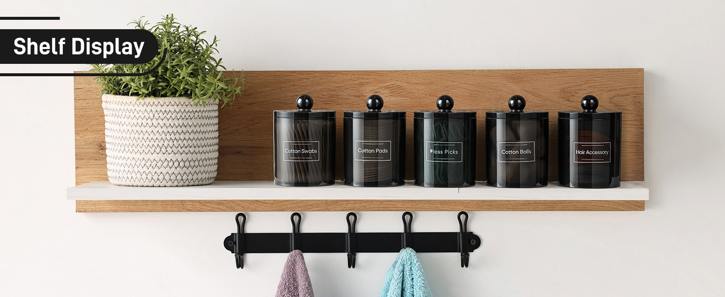 qtip holder dispenser bathroom canisters