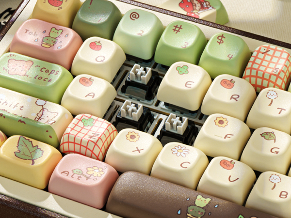 COOMICKEY Cute Keycaps, Thick PBT Keycap FOA Profile, 149 Keys Keyboard Keycaps, Dye-Sub Keycap Set