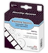 Scrapbook Adhesives by 3L Repositionable Mounting Squares, 1000-Pack