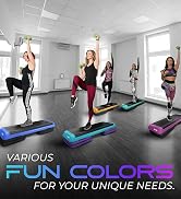 Yes4All Adjustable Workout Aerobic Exercise Step Platform Health Club Size with 4 Adjustable Rise...