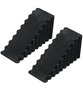 uxcell 2Pcs Door Stoppers for Bottom, Plastic Anti-Slip Door Stopper Wedge, 1.89 Inch Height, Black