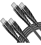 USB C to USB C Charger Cable 60W 2Pack 6FT Fast Charging Type C to Type C Cable Nylon Braided USB...
