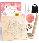 Aboofx Flower Press Kit, Craft Kits 11.2" x 11.2" 8 Layers Wooden Flower Pressing Kit for Crafts ...