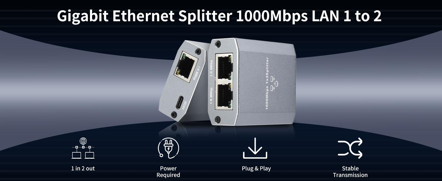 ethernet splitter 1 to 2