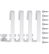 TonGass 4-Pack RV Curtain Holders with Screws (White) – Camper & Motorhome Curtain Clips for Wind...