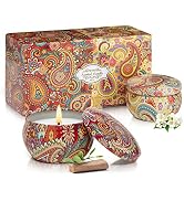 AGOL 2 Pack Scented Candles Set, Classic 2.5 oz Fresh Sandalwood and Jasmine Aromatherapy Candles...