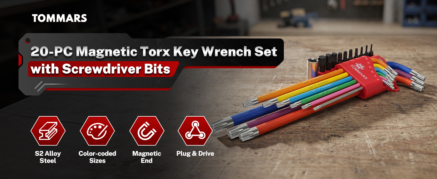 magnetic trox key wrench set