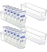 Vtopmart Breastmilk Storage Container 4PCS Set, Clear Freezer and Fridge Organizer Bins, Plastic ...