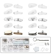 Eyeglass Nose Pads, Upgraded Silicone Air Chanmber Metal Glasses Nose Pad for Screw-in Glasses Su...