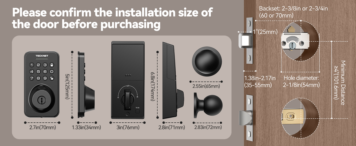 keypad door lock with handle