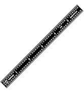 PEC Tools 6 inch Metal Ruler, 1/50" Thick X 1/2" Wide, High Contrast Machinist's Ruler with 1/32"...