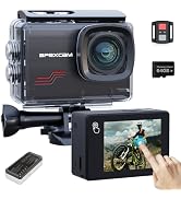 Apexcam Action Camera 4K Touch Screen, 131FT Waterproof Camera Underwater, 60FPS 64MP Sports Came...