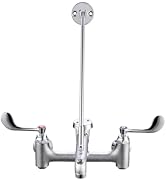 Sepaitek Commercial Mop Sink Faucet Slop Sink with Wrist Blade Handle, Industrial Wall Mount Util...