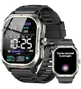 Smart Watch for Men Built-in GPS, 2.06" Military Fitness Tracker IP68 Waterproof, Fitness Watch w...
