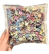 100 Pcs Mini Hair Clips for Girls, Cute Pastel Flower & Animal Design Clips, Durable Plastic Hair...