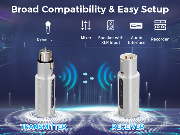 wireless xlr transmitter and receiver wireless microphone system