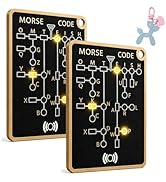 Morse Code Trainer Card with LED & Audio, Interactive CW Practice Oscillator with Record & Playba...