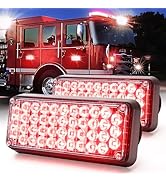 BooYu 2-Pcs Battery Operated LED Emergency Strobe Lights Bar w/Magnetic Base Rechargeable Portabl...