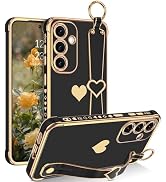 BENTOBEN for Samsung Galaxy S24 Case with Adjustable Wristband Strap,Cute Heart Galaxy S24 Phone ...