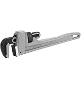 DURATECH 10-inch Aluminum Straight Pipe Wrench, Adjustable Plumbing Wrench | Heavy Duty,Drop Forg...