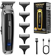 HIENA PRO Professional Electric Hair Trimmer for Men, Cordless Clipper Barber Haircut Tool with U...