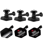 K&F CONCEPT 3Pack Flexible Adhesive Helmet Mount for GoPro Hero 13/12/11/10/9/8/7 Black, DJI Osmo...