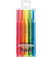 KOKUYO Beetle Tip 3-Way Highlighter Pen, 5-Color Set (PM-L301-5S)
