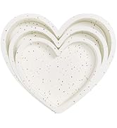 AOTASO 3 Pcs Silicone Heart Shaped Cake Pans 10 Inch 8 Inch 6 Inch Mini Small Large Heart Cake Pa...