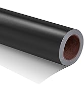 RUSPEPA Black Wrapping Paper - Solid Color Matte Gift Wrapping Paper Roll Perfect for Wedding, Bi...
