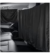 Ohleats 3PCS Car Window Shades, Auto Privacy Divider Curtain with 2 Rear Side Window Shade, Remov...