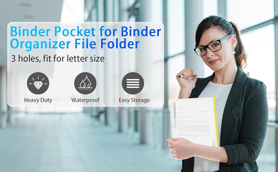 letter size binder pockets