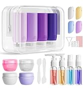 Muslish 21 Pack Travel Bottles for Toiletries, Leak-Proof TSA Compliant Silicone Travel Size Cont...
