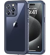 Lanhiem iPhone 15 Pro Max Case, IP68 Waterproof Dustproof Case with Built-in Screen Protector, Fu...