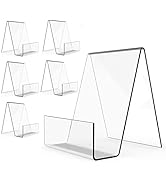 Boloyo Acrylic Book Stand with Ledge ,Clear Acrylic Display Easel, Clear Tablet Holder for Displa...