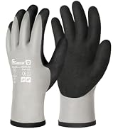 Schwer 2 Pairs 100% Waterproof Winter Work Gloves, ANSI A2 Cut Resistant Freezer Gloves for Outdo...