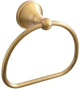 Celbon Semi-circular Bath Towel Ring, Classical Towel Holder Hangers Wall Mount Antique Brass Han...
