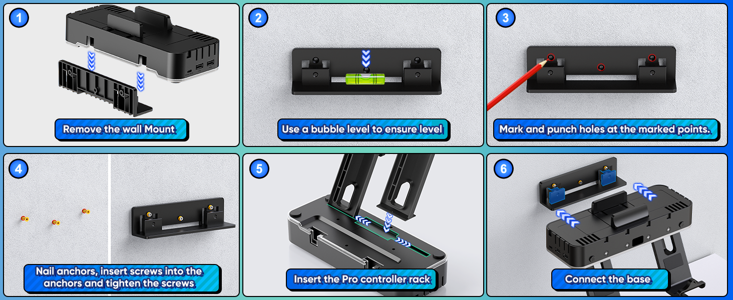 nintendo switch wall mount kit