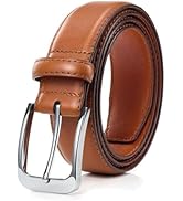 Bighake Men's Genuine Leather Dress Belt, Handmade Leather Jeans Belt for Men Work Business and C...