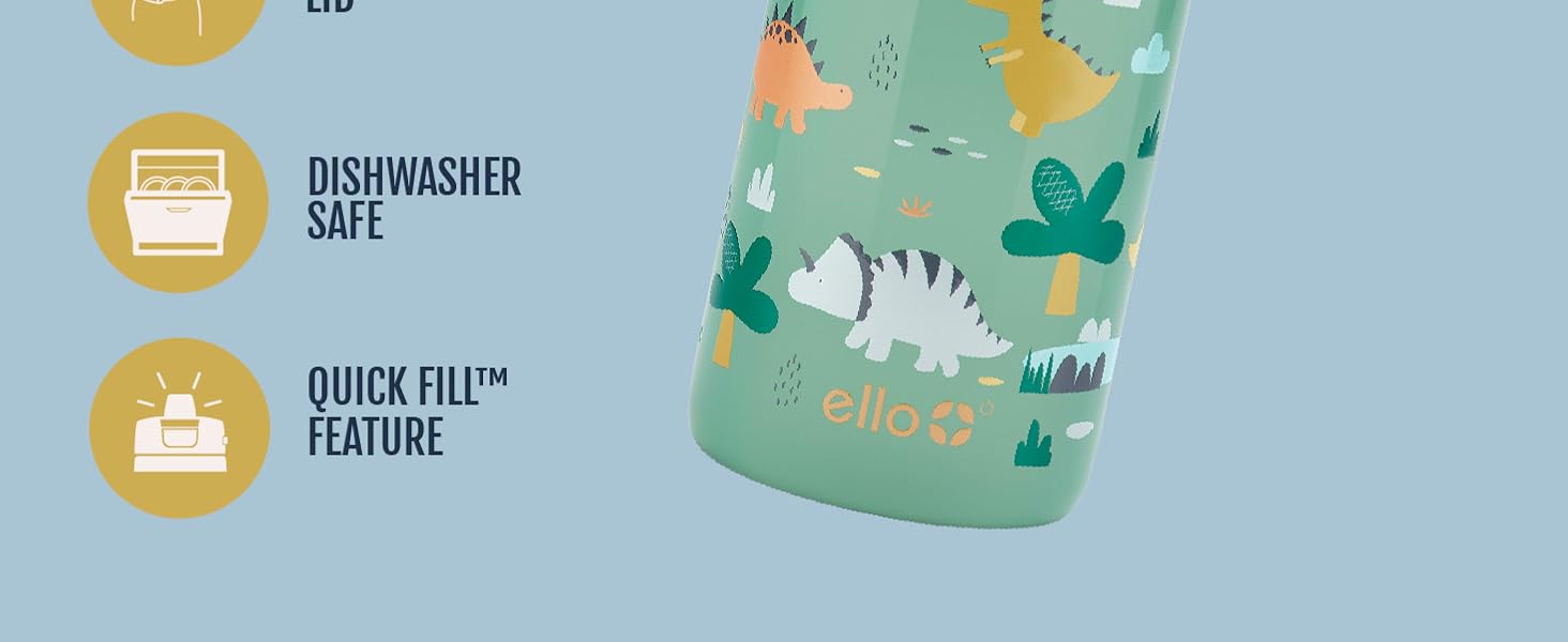 pop and fill kids water bottle 12oz stainless steel