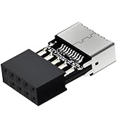 COMeap USB 2.0 to USB 3.2 Gen 1 Header Adapter for Mainboard with Type E Key-A Female Front Panel...