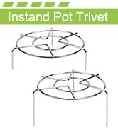 HULISEN Steam Rack, 3-7/8" and 1-5/8" Tall Trivet for Instant Pot 6 Qt and 8 Qt, Heavy Duty 18/8 ...