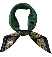 FONYVE 100% Mulberry Silk Scarf for Hair - 27" Square Head Scarf for Women - Lightweight Neck Sca...
