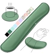 Gimars Upgrade Enlarge Silky and Superfine Fabric Gel Memory Foam Keyboard Wrist Rest Set, Ergono...