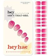 Heyhae Semi Cured Gel Nail Strips | No LED Lamp Needed |Pink, Ombre | Easy Apply & Remove, Salon ...