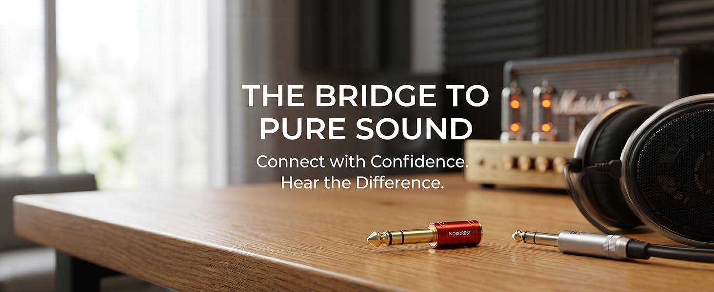 3.5mm to 1/4 (6.35mm) Stereo Pure Copper Adapter