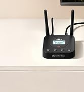 1Mii B06TX+ Long Range Bluetooth 5.3 Transmitter for TV/PC/Projector to 2 Wireless Headphones/Spe...