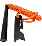 VVAAGG Flint and Steel Fire Starter Kit Survivor, 3/8" 1/2 inch Ferro Rods and Magnesium Rods wit...