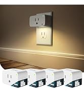 Linkind Matter Smart Plug, Work with Apple Home, Alexa, Google Home, 4 Pack | 2-in-1 Innovation, ...