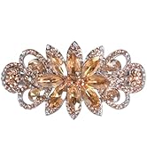 Sankuwen Flower Rhinestone Hairpin Luxury Jewelry Designed Hair Accessory French Barrette Hair Cl...